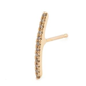 Short Bar Diamond Single Earring 10 karat yellow gold, .06ct diamonds